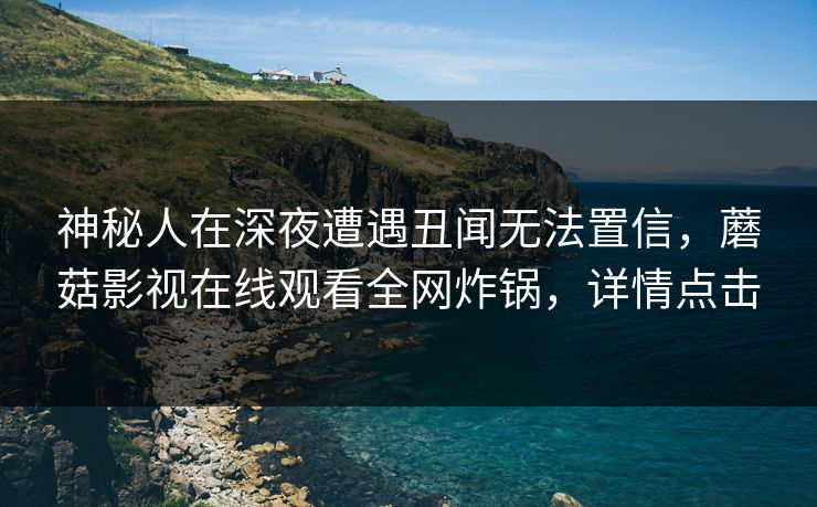 神秘人在深夜遭遇丑闻无法置信，蘑菇影视在线观看全网炸锅，详情点击